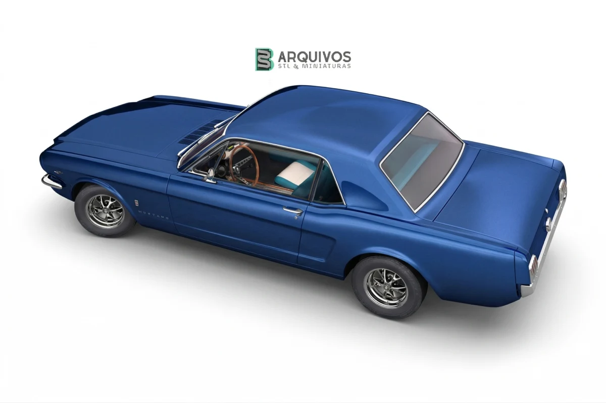 Modelo 3D STL - Ford Classic Mustang 1965 Muscle Car — foto 6